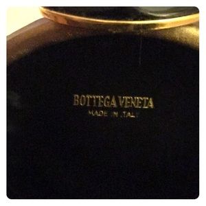 Bottega Veneta small round gold clutch. Very rare.